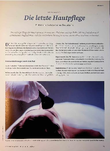 Vorschauseite 1: Die letzte Hautpflege Einblick in die Arbeit einer Bestatterin