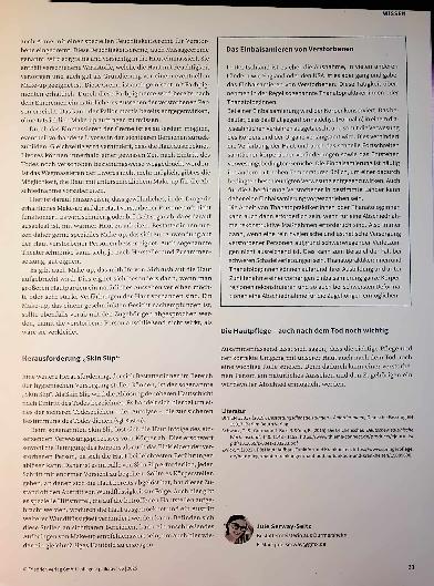 Vorschauseite 3: Die letzte Hautpflege Einblick in die Arbeit einer Bestatterin