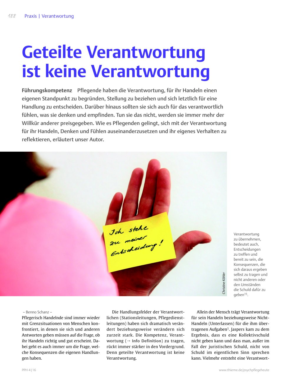 Vorschauseite 1: Geteilte Verantwortung ist keine Verantwortung