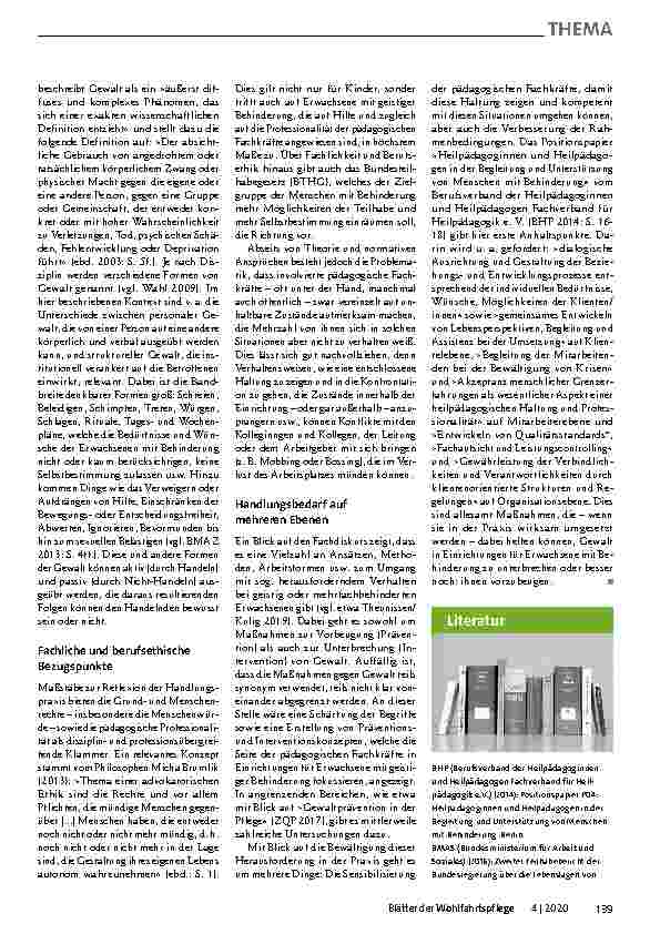 Vorschauseite 2: Gewalt in Einrichtungen für Erwachsene mit geistiger Behinderung: (k)ein Thema professionellen Handelns?