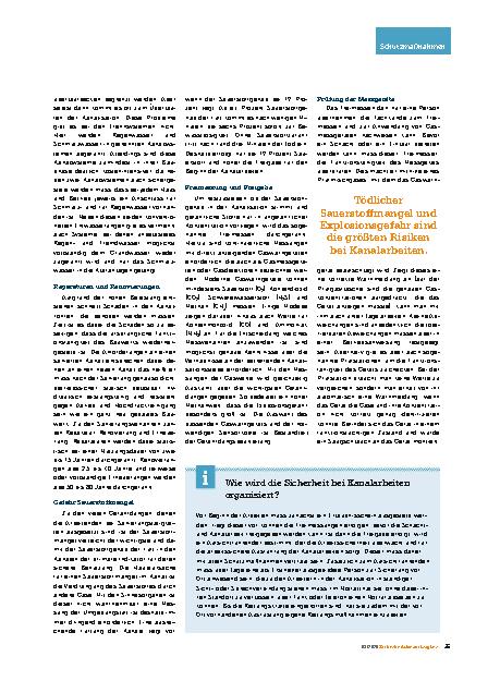 Vorschauseite 2: Sanierungsarbeiten in der Kanalisation Ohne Freimessen geht´s nicht