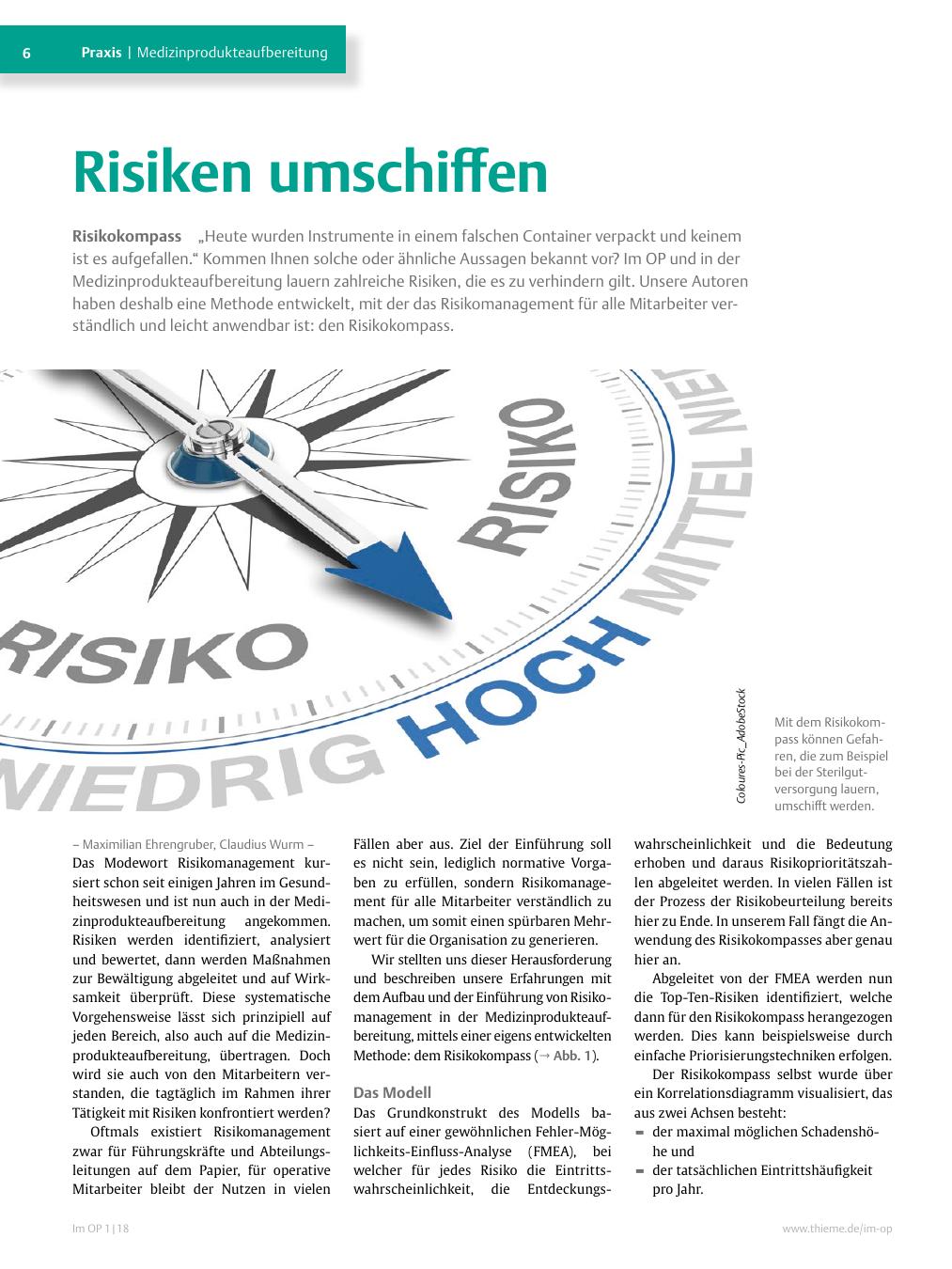 Vorschauseite 1: Risiken umschiffen