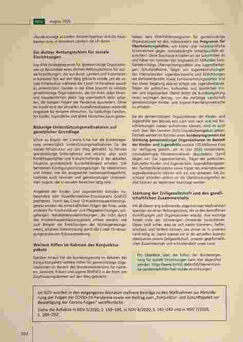 Vorschauseite 2: Corona-Finanzhilfen - Neues KfW-Förderprogramm hilft gemeinnützigen Organisationen, liquide zu bleiben.