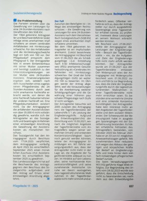 Vorschauseite 2: Erstattung von Kosten häuslicher Pflegehilfe nur bei Pflegekräften, die die Voraussetzungen des § 36 Abs. 4 Satz 2 SGB XI erfüllen