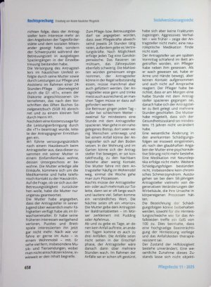 Vorschauseite 3: Erstattung von Kosten häuslicher Pflegehilfe nur bei Pflegekräften, die die Voraussetzungen des § 36 Abs. 4 Satz 2 SGB XI erfüllen