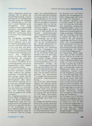 Vorschauseite 4: Erstattung von Kosten häuslicher Pflegehilfe nur bei Pflegekräften, die die Voraussetzungen des § 36 Abs. 4 Satz 2 SGB XI erfüllen