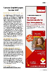 Vorschauseite 1: Corona-Empfehlungen für die HCP