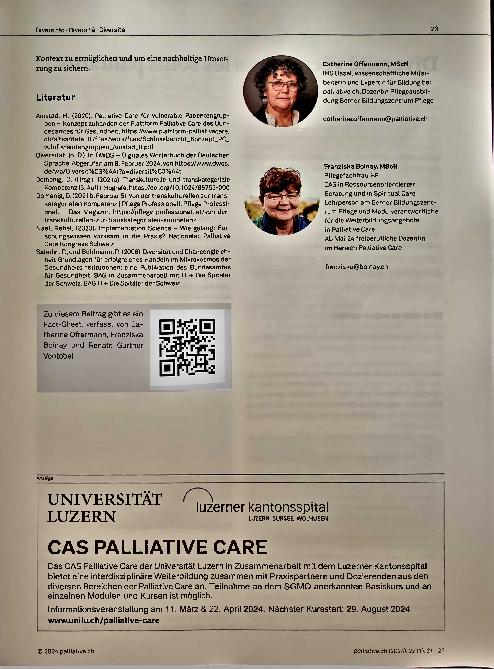 Vorschauseite 3: Gelebte Vielfalt in der Palliative Care
