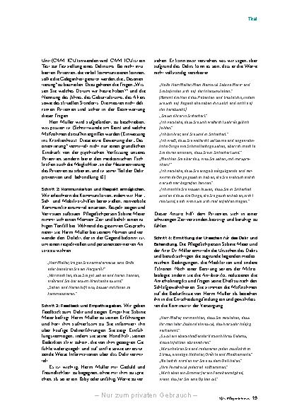 Vorschauseite 4: Sie sind sicher! Mit deliranten Patienten kommunizieren.