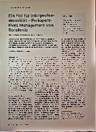 Vorschauseite 1: Ein Fall für Interprofessionalität - Perioperatives Management von Sorafenib