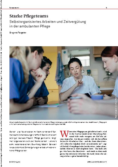 Vorschauseite 1: Starke Pflegeteams Selbstorganisiertes Arbeiten und Zeitvergütung in der ambulanten Pflege