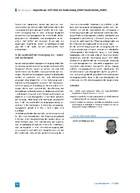 Vorschauseite 3: Das Sorgegeschehen und seine Steuerung Zum Verhältnis von Care und Case Management
