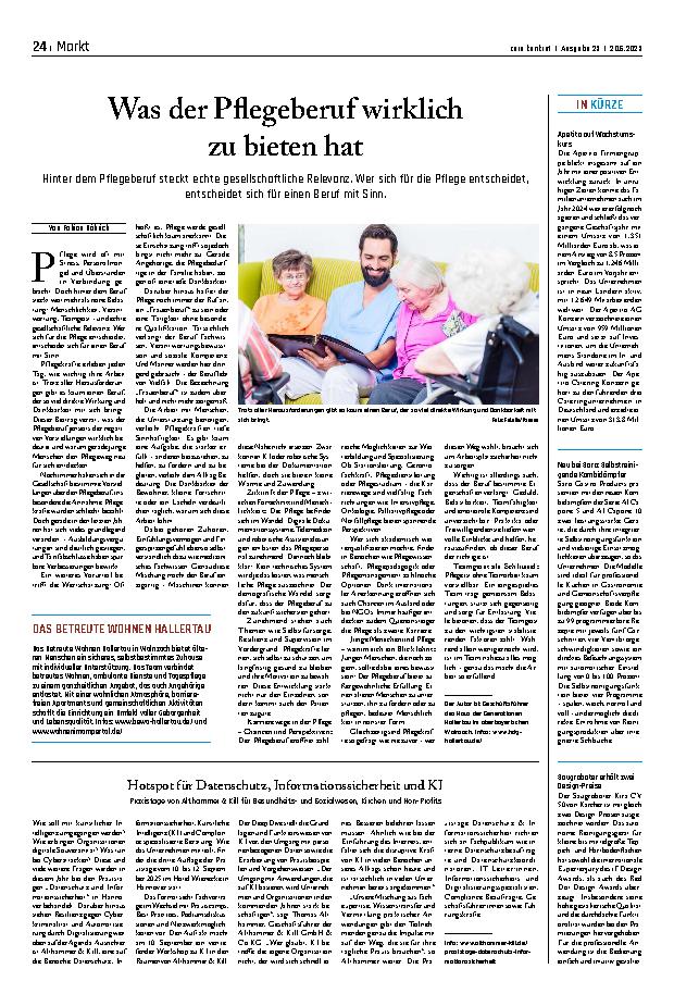 Vorschauseite 1: Was der Pflegeberuf wirklich zu bieten hat