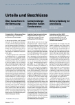 Vorschauseite 1: Urteile und Beschlüsse