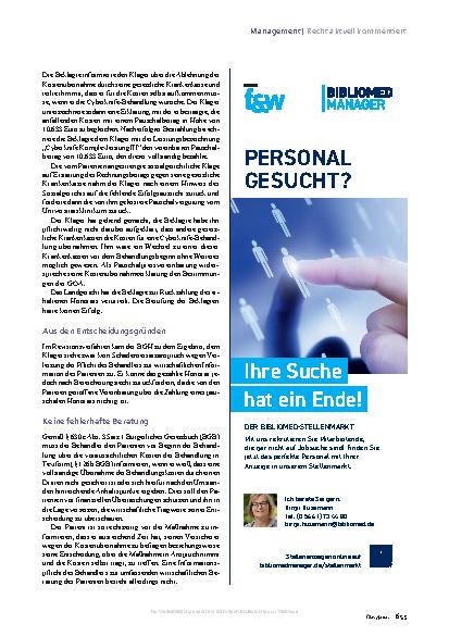 Vorschauseite 2: Gebührenordnung für Ärzte: Wie Krankenhäuser und MVZ richtig abrechnen