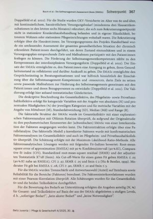 Vorschauseite 4: Die Selfmanagement-Assessment-Skah (SMASc): Validierung und klinische Anwendbarkeit eines Instruments zur Erfassung des Unterstützungsbedarfs chronisch kranker Menschen im deutsch…