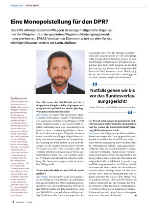 Vorschauseite 1: Eine Monopolstellung für den DPR?