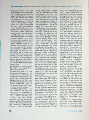 Vorschauseite 5: Zum Widerruf der Erlaubnis zum Führen der Berufsbezeichnung - hier: mehrfache strafgerichtliche Verurteilungen