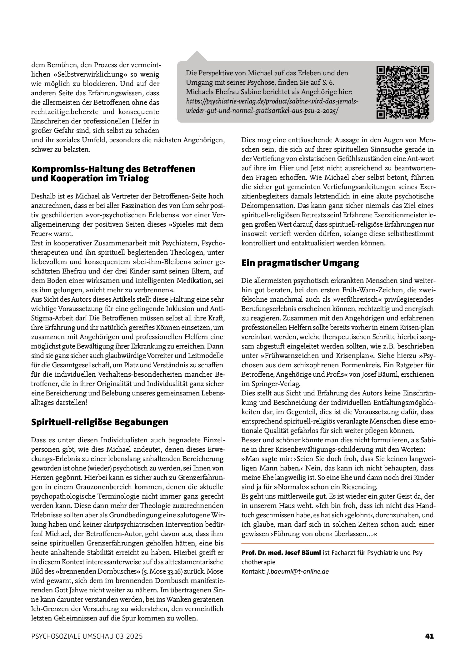 Vorschauseite 2: Das psychotische Erleben trialogisch betrachten