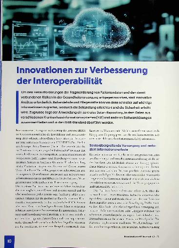 Vorschauseite 1: Innovationen zur Verbesserung der Interoperabilität