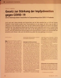 Vorschauseite 1: Gesetz zur Stärkung der Impfprävention gegen COVID-19 und zur Änderung weiterer Vorschriften im Zusammenhang mit der COVID-19-Pandemie