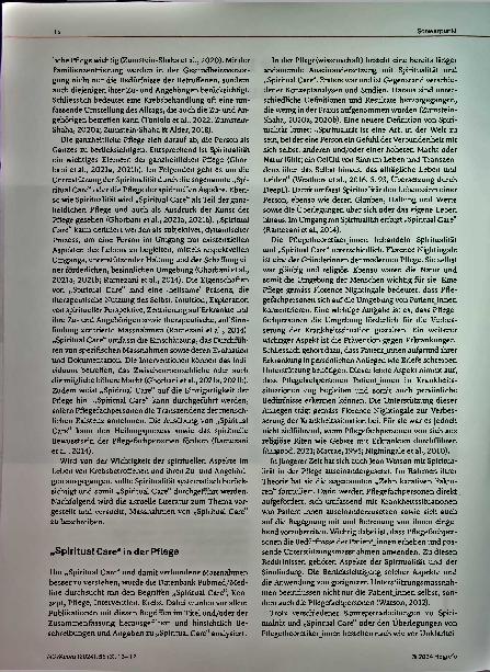 Vorschauseite 2: Spiritual Care in der Pflege - was ist das nun genau?