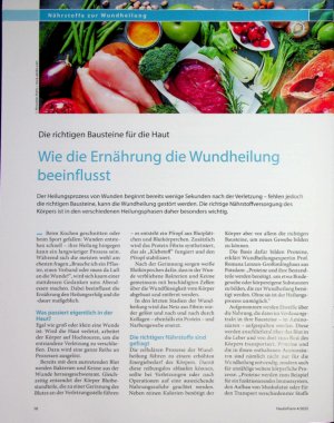 Vorschauseite 1: Die richtigen Bausteine für die Haut Wie die Ernährung die Wundheilung beeinflusst