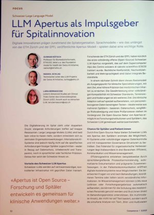 Vorschauseite 1: LLM Apertus als Impulsgeber für SpitaLinnovation