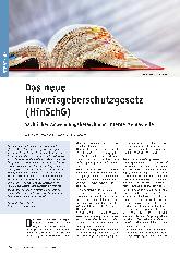 Vorschauseite 1: Das neue Hinweisgeberschutzgesetz (HinSchG) Sachlicher Anwendungsbereich und interne Meldestelle