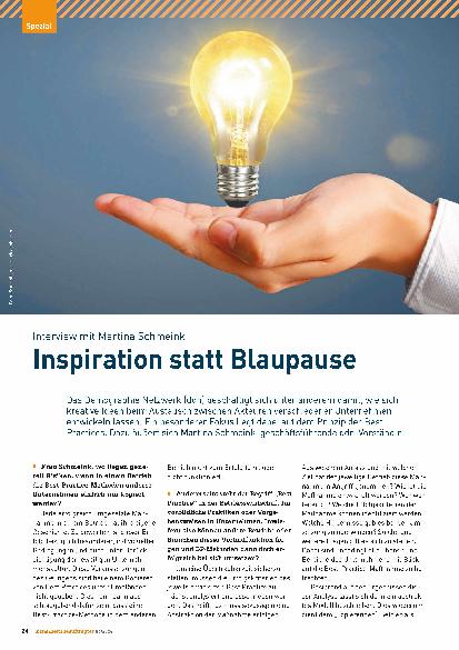 Vorschauseite 1: Inspiration statt Blaupause