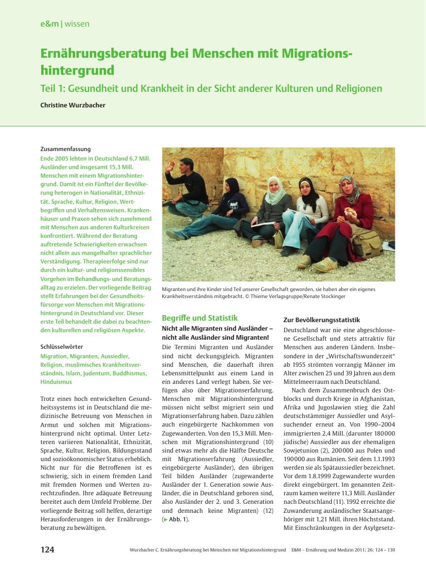 Vorschauseite 1: Ernährungsberatung bei Menschen mit Migrationshintergrund