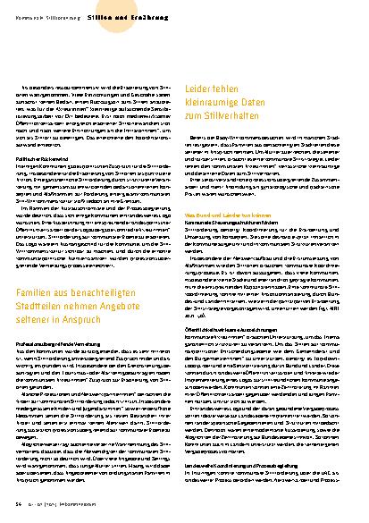 Vorschauseite 3: Kommunale Stillförderung: Wie Bund und Länder unterstützen können