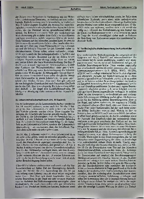 Vorschauseite 2: Sicher oder nicht sicher - Toxikologische Risikobewertung von Lebensmitteln