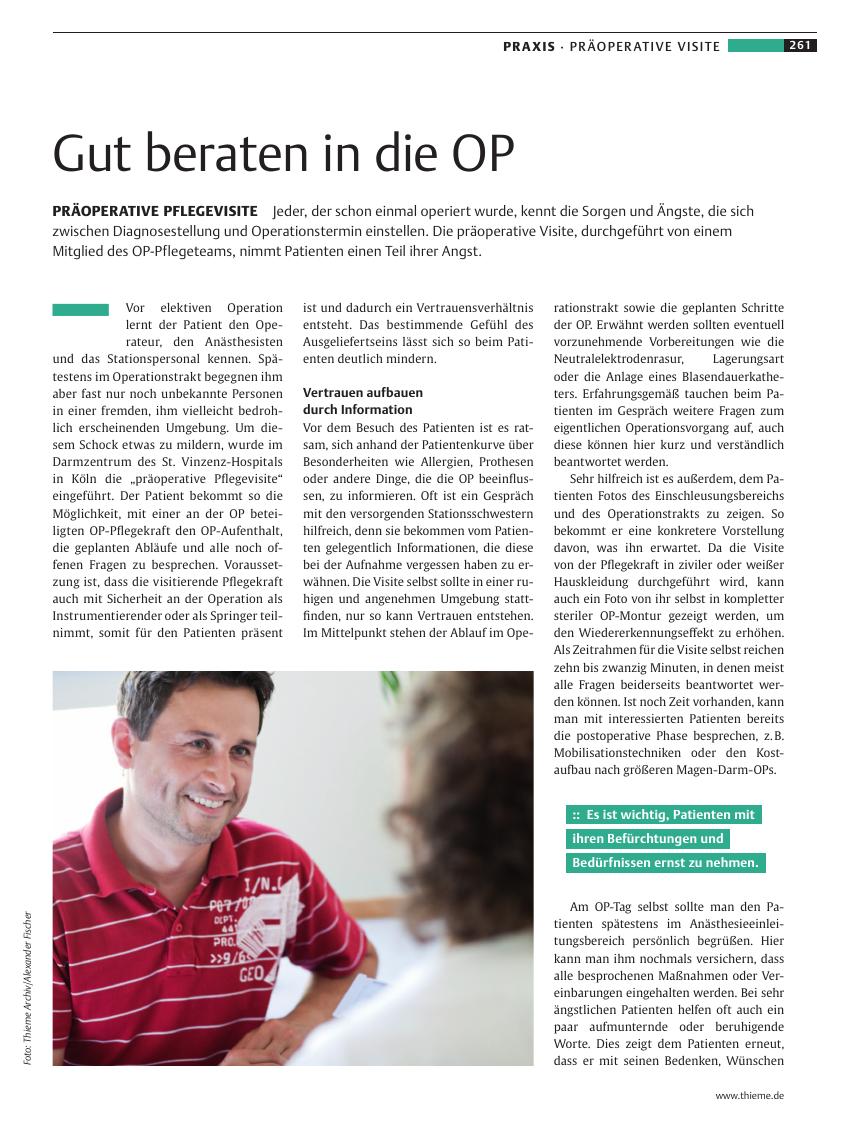 Vorschauseite 1: Gut beraten in die OP
