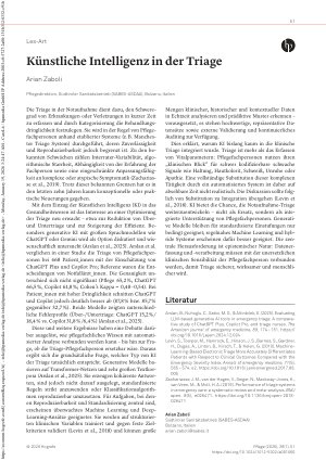 Vorschauseite 1: Künstliche Intelligenz in der Triage