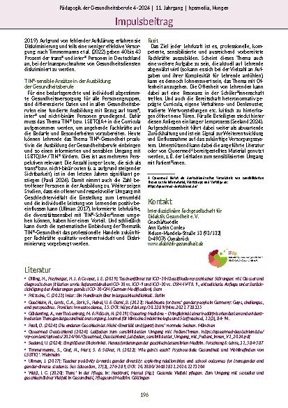 Vorschauseite 2: Jenseits der Binärität: Zum Umgang mit Geschlechtervielfalt in den Gesundheitsberufen