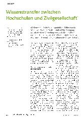 Vorschauseite 1: Wissenstransfer zwischen Hochschulen und Zivilgesellschaft.