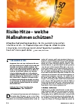 Vorschauseite 1: Risiko Hitze – welche Maßnahmen schützen?