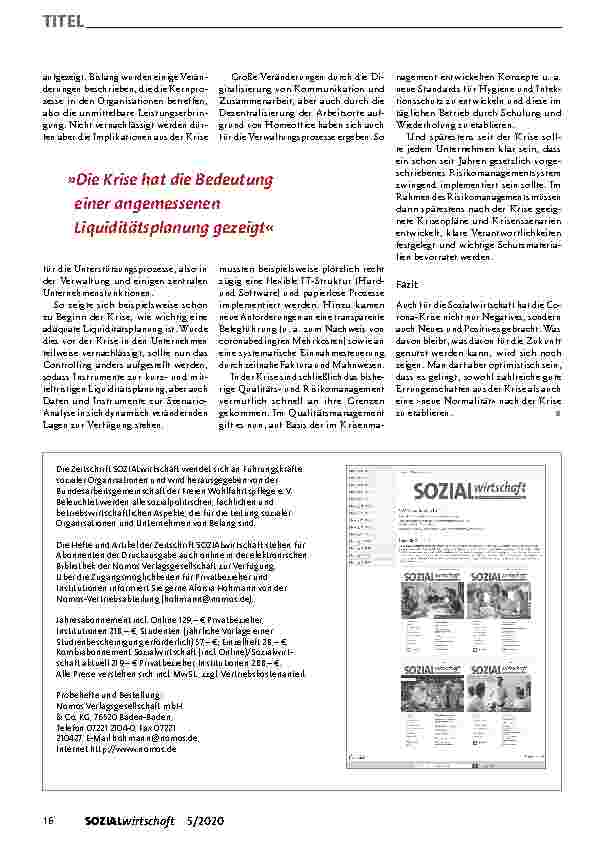 Vorschauseite 3: ORGANISATIONSENTWICKLUNG Lehren der Krise erkennen und nutzen