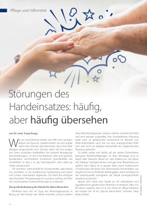 Vorschauseite 1: Störungen des Handeinsatzes: häufig, aber häufig übersehen