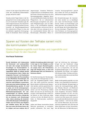 Vorschauseite 2: Pflegeheime brauchen Freiräume Kürzere Verweildauern erfordern nachhaltiges Handeln