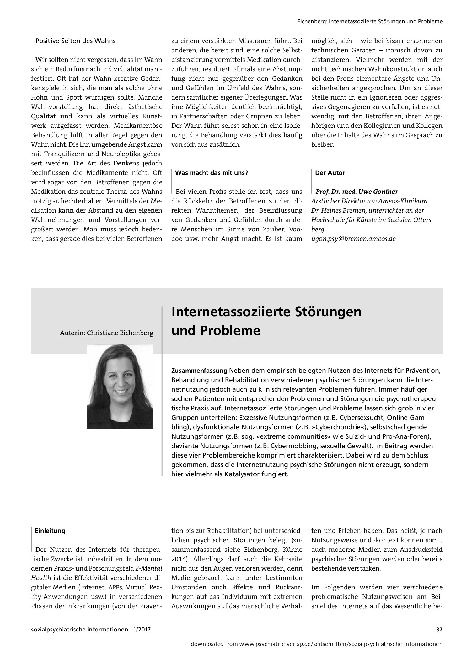 Vorschauseite 3: Wahn heute; Wie ändern sich Wahninhalte?