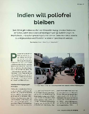 Vorschauseite 2: Indien will poliofrei bleiben