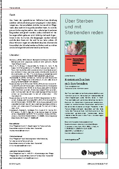 Vorschauseite 5: Mentale Gesundheit in der Palliative Care Was hilft in belastenden Situationen?