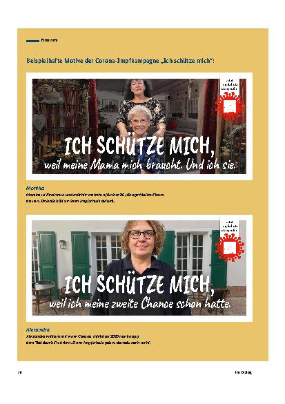 Vorschauseite 3: Ich schütze mich“ – 84 Menschen aus ganz Deutschland erklären, warum sie sich vor Corona schützen