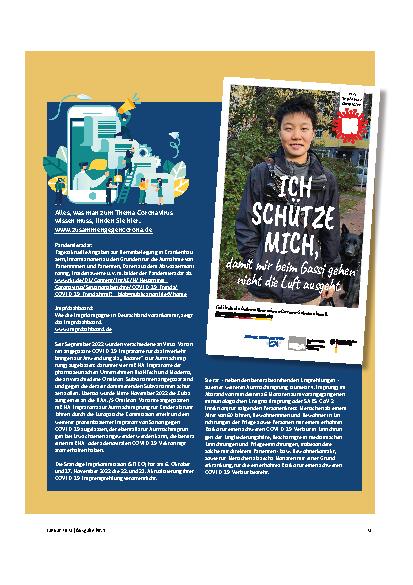 Vorschauseite 6: Ich schütze mich“ – 84 Menschen aus ganz Deutschland erklären, warum sie sich vor Corona schützen