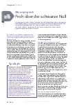 Vorschauseite 1: Bilanzgespräch: Froh über die schwarze Null