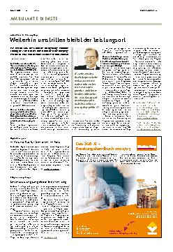 Vorschauseite 1: Weiterhin umstritten bleibt der Leistungsort.
