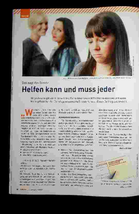 Vorschauseite 1: Das sagt das Gesetz. Helfen kann und muss jeder.