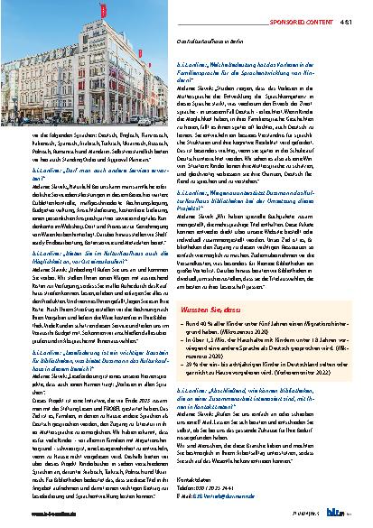 Vorschauseite 2: Services für Bibliotheken zur Förderung von Bildung und Vielfalt.